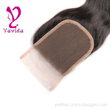 Accept Dropshipping Alibaba Express Hotsale Swiss Lace closure 4*4 / Lace frontal 13*4 with Indian Hair
